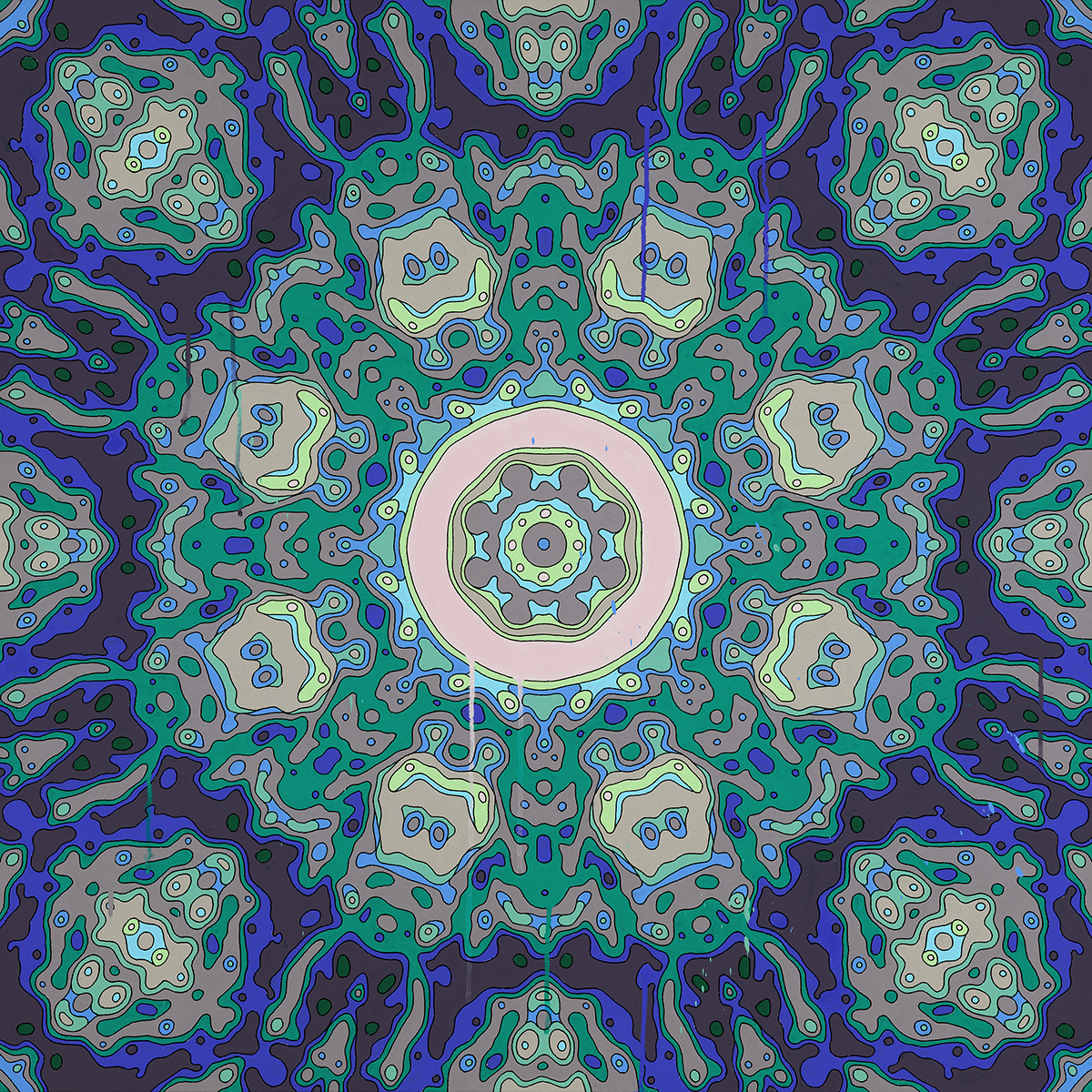 <br/>Almendro Toggle < 1 Mt, 1/8/2026<br/>36" x 36"<br/>acrylic and opaque marker on canvas
